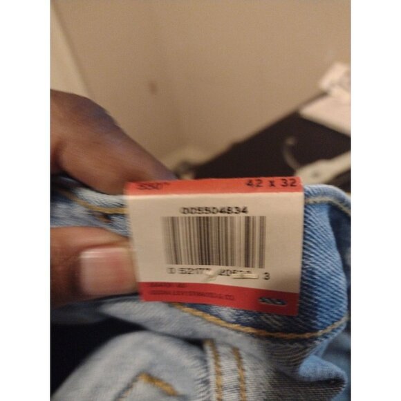 NWT New Levi's 550 Relaxed Tapered Leg Blue Denim Jeans 42x30 Cotton - Picture 10 of 10